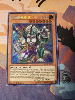 Yugioh! LP Dinowrestler Pankratops - BLHR-EN070 - Secret Rare - 1st Edition - Image 1