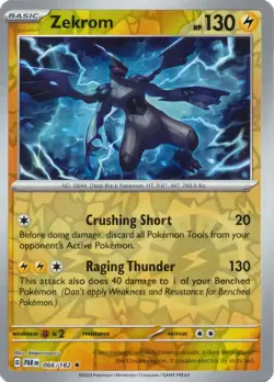 Zekrom Pokemon S/V Paradox Rift 066/182 Reverse Holo Rare TCG NM - Image 1