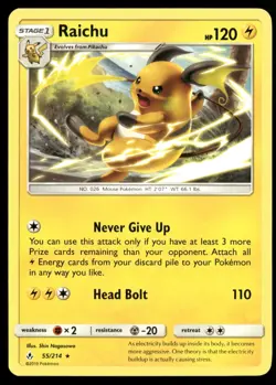 Raichu Rare SM - Unbroken Bonds 55/214 NM - Image 1
