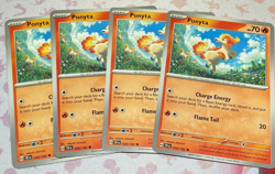 4x Ponyta - Pokemon S/V Temporal Forces 026/162 Regular TCG playset - Image 1