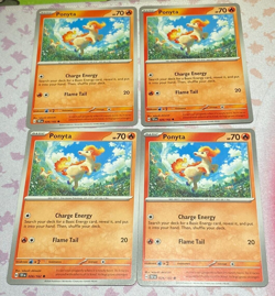 4x Ponyta - Pokemon S/V Temporal Forces 026/162 Regular TCG playset - Image 2