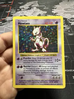 Pokemon Mewtwo TCG Base Set Holo Shadowless Rare - Image 1