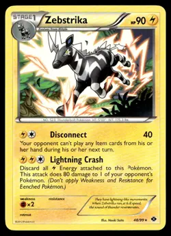 Zebstrika Next Destinies Rare 48/99 2012 Pokemon TCG - Image 1
