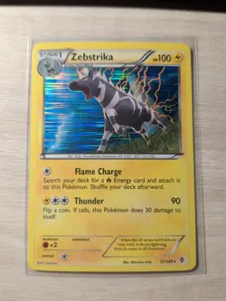 Zebstrika Holo 57/149 Pokemon TCG: Boundaries Crossed MP - Image 1