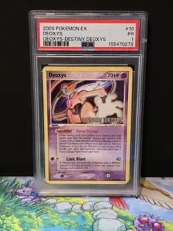 Pokemon ex Deoxys - Destiny Deoxys Stamped 16/107 PSA 1 POP 11 - Image 1