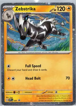 Pokemon TCG Zebstrika 201/150 Scarlet Violet Promos Cosmos Holo NM - Image 1