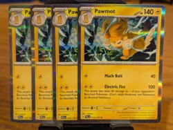 Pokemon TCG Paldea Evolved Pawmot Holo Rare 076/193 x4 Playset - Image 1