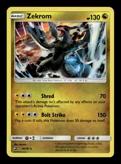 Zekrom 46/70 Dragon Majesty Holo Rare Pokemon TCG - Image 1