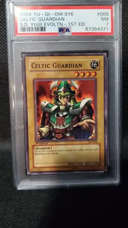 2004 YU-GI-OH! Celtic Guardian 1st Edition SYE-008 PSA 7 - Image 1