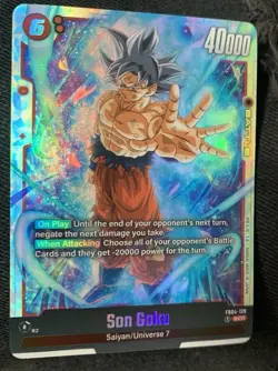 Dragon Ball Fusion world Card Game Son Goku SS SCR FB04-129 - Image 4