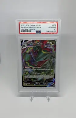 PSA 10 - Pokemon TCG Rayquaza VMAX Crown Zenith Card 102/159 - Image 1