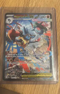 Pokemon TCG Mega Lucario EX Card 179/132 Sir Mega Evolution NM Condition - Image 1