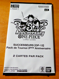 ONE PIECE CARD FR PACK SUCCESSEURS 3EME ANNIVERSAIRE OP13 X1 FR BOOSTER SEALED - Image 1