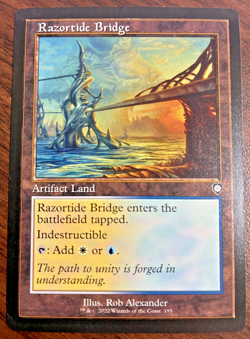 MTG - Razortide Bridge 195 - The Brothers' War Retro Frame Regular - Near Mint - Image 1