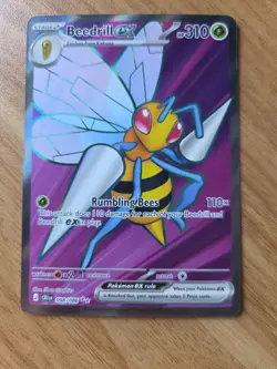 🐝 2026 Beedrill EX 098/086 Ultra Rare Full Art Pokemon TCG Chaos Rising NM 🐝 - Image 1