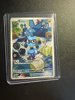 Pokemon TCG Riolu Illustration Rare Card #215/198 Scarlet & Violet - Image 1