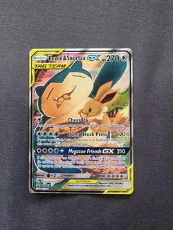 Pokemon TCG Eevee & Snorlax GX SM169 Alternate Full Art Tag Team Tins - Image 1
