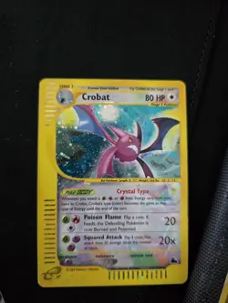 Pokemon Crystals Skyridge Holo Swirl Set (X2) (Crobat, Kabutops) - Image 4