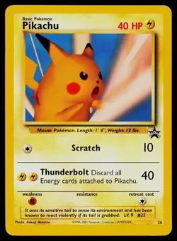 Pokemon Card Snap Pikachu 26 Wizards Black Star Promo - Image 1