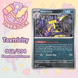 Toxtricity 068/094 Pokemon Phantasmal Flames Near Mint English - US Seller! - Image 1