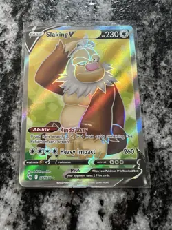 Pokemon TCG Slaking v Full Art Ultra Rare Card Pokemon Go 077/078 - Image 1
