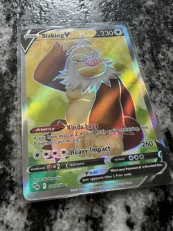 Pokemon TCG Slaking v Full Art Ultra Rare Card Pokemon Go 077/078 - Image 2