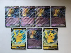 7 Pokemon Jumbo Card Lot Pikachu V Mimikyu EX SWSH SV Oversized PTCG - Image 1