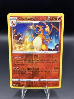Pokemon Charizard 025/185 Sword & Shield Vivid Voltage Reverse Holo - Image 1