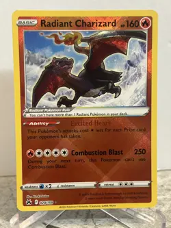 Pokemon Radiant Charizard 020/159 Radiant Rare Crown Zenith Pokemon - Image 1