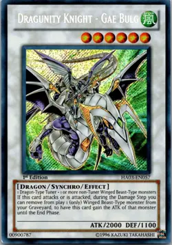 Yugioh Dragunity Knight - Gae Bulg HA03-EN057 1st Edition Secret Rare NM - Image 1