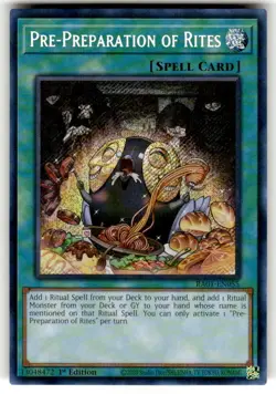 Yugioh Pre-Preparation of Rites RA01-EN055 Secret Rare 1st Ed NM - Image 1