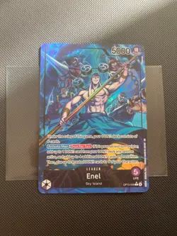 Bandai Enel OP15-058 Special Alternate Art Holo Leader One Piece Card Game ENG - Image 1