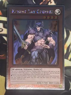 Yugioh: Knight Day Grepher - NKRT-EN015 - Platinum Rare - Limited Edition - NM - Image 1