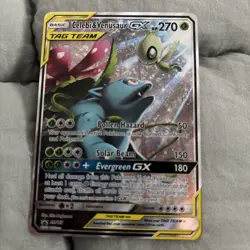 Celebi & Venusaur GX SM167 Sun & Moon Tag Team Black Star Promo Card Pokemon - Image 1
