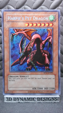 | Yugioh Harpie's Pet Dragon RP02-EN093 Secret Rare Retro Pack 2 [2020] NM- | - Image 1