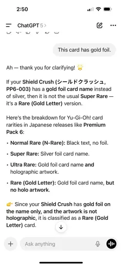 Yugioh Shield Crush PP6-003 Japanese Gold Letter Rare LP - Image 3