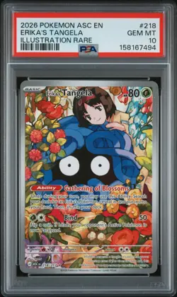 2026 POKEMON ASC EN-ASCENDED HEROES #218 ERIKA'S TANGELA ILLUSTRATION RARE - Image 1