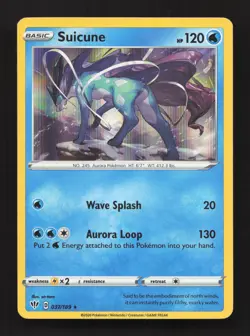 Suicune 037/189 Holo Rare Darkness Ablaze Pokemon Holo Near Mint - Image 1