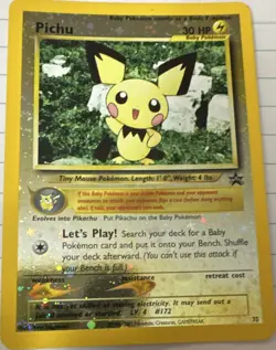 Pokemon TCG Pichu Neo Genesis 35 Holo Rare English 30 HP Ken Sugimori 2000 - Image 1