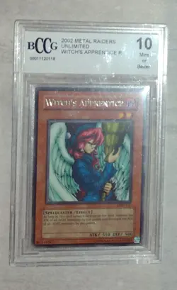 YuGiOh WITCH'S APPRENTICE - MRD-121 - Beckett BCCG 10 Gem Mint Rare 2002 Card - Image 1