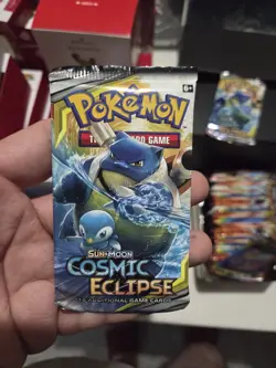 Pokemon TCG Sun & Moon Cosmic Eclipse Booster Pack Tag Team Random Art - Image 1
