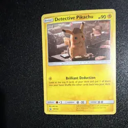 Pokemon TCG Detective Pikachu SM194 Detective Pikachu Promo Holo Basic 90HP - Image 1