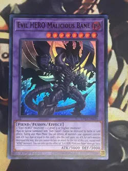 Yugioh: Evil HERO Malicious Bane - LDS3-EN033 (Red) - Ultra Rare 1st Edition NM - Image 1