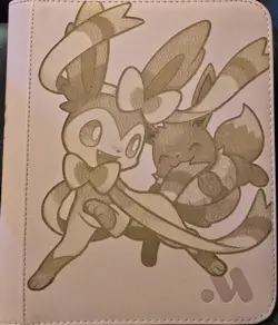 Pokemon Engraved 4 Pocket Sylveon & Eevee Top Loader Binder - Image 2