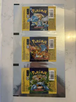 Pokemon 1st Edition Base Set Booster Pack Uncut Foil Sheet First Edition - Image 1