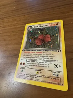 Dark Dugtrio 6/82 - Holo Rare - 1st Edition Pokemon - *SWIRL* 🌀 - Image 2