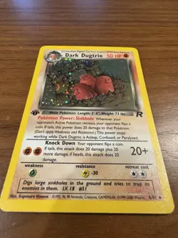 Dark Dugtrio 6/82 - Holo Rare - 1st Edition Pokemon - *SWIRL* 🌀 - Image 3