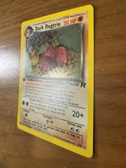 Dark Dugtrio 6/82 - Holo Rare - 1st Edition Pokemon - *SWIRL* 🌀 - Image 4
