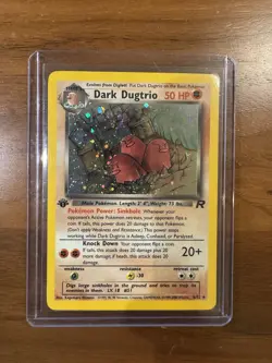 Dark Dugtrio 6/82 - Holo Rare - 1st Edition Pokemon - *SWIRL* 🌀 - Image 5