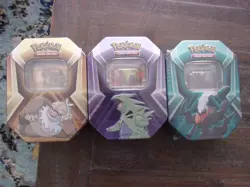 Pokemon TCG Exclusive Triple Whammy Tin Set Collector Tins Set of 3 Sealed NEW! - Image 1